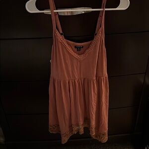 Torrid Women's Pink Lace Trim Top